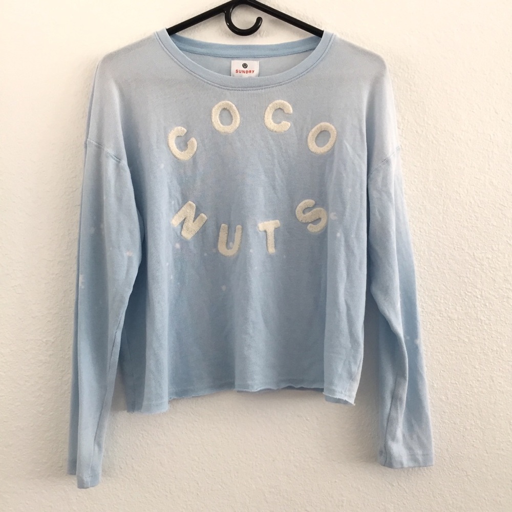 Sundry Anthropologie Coconuts Pullover Sweater 0